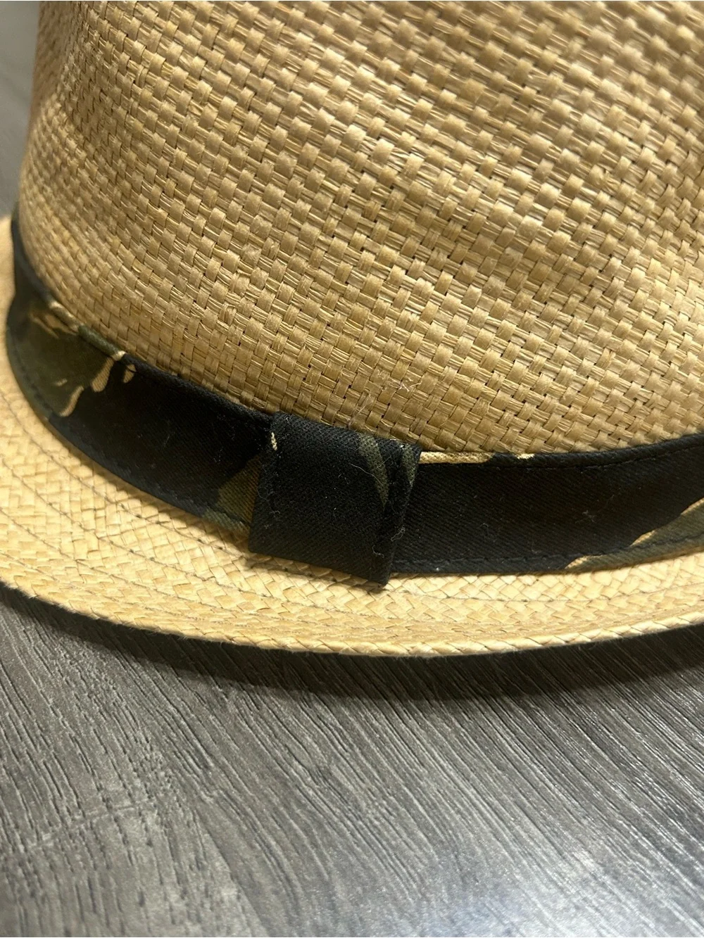 Levis Boys Classic Straw Fedora with Black Band Vacation Resort Dinner Hawaii